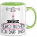 Geschenk für Gewichtheberin Tasse Lustige Geschenkidee Geburtstag Ich Bin Gewichtheberin Ich Darf Das Grün Trendation
