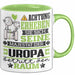 Uropa Geschenk Tasse Lustiger Spruch Erheben Sie Sich Der Uropa Betritt den Raum Grün Trendation
