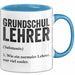 Grundschullehrer Wertschätzung Tasse Geschenk Lustige Geschenkidee Spruch Grundschullehrer Blau Trendation