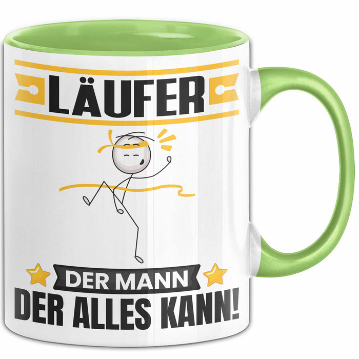 Läufer Tasse Geschenk für Läufer Der Mann Der Alles Kann Geschenkidee zum Geburtstag Grün Trendation