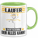 Läufer Tasse Geschenk für Läufer Der Mann Der Alles Kann Geschenkidee zum Geburtstag Grün Trendation