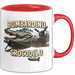 Bombardino Crocodilo Tasse Meme Italienisch Lustig Becher Rot Trendation