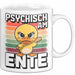 Ente Tier Tasse Geschenk Lustige Geschenkidee Spruch Psychisch Am Ente Weiß Trendation