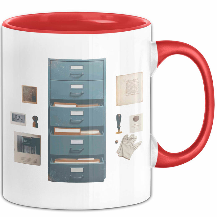 Archivar Tasse Geschenk Lustige Geschenkidee Spruch Für Geschichts Bewahrer Rot Trendation