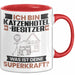 Katzenhotelbesitzer Tasse Geschenk für Katzenhotelbesitzer Geburtstag Lustiger Spruch Kaffee-Becher Was Ist Deine Superkraft Rot Trendation
