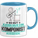 Komponist Geschenk Tasse So Gut Kann Nur Ein Komponist Aussehen Geschenkidee Kaffee-Becher Blau Trendation