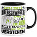 Halbschwäger Geschenk Kaffee-Tasse Geschenkidee für Halbschwäger Ich Bin Halbschwäger Ich Kann Es Dir Erklären Jedoch Nicht Für Dich Verstehen Spruch Lustig Schwarz Trendation