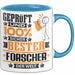 Forscher Geschenk Lustiger Spruch für Forscher Geschenkidee Bester Forscher Der Welt Blau Trendation