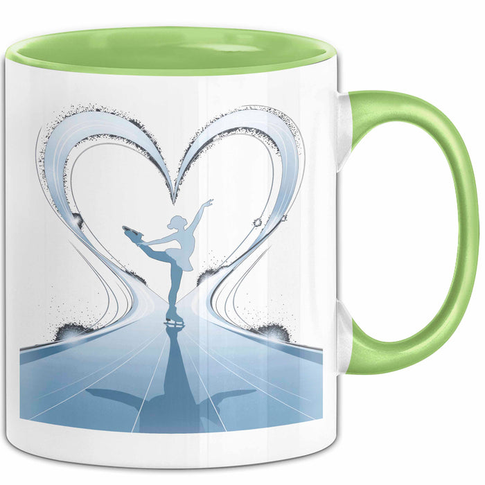 Eiskunstläufer Tasse Geschenk Lustige Geschenkidee Spruch Für Eis Künstler Grün Trendation