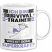 Survival-Trainer Tasse Geschenk für Survival-Trainer Geburtstag Lustiger Spruch Kaffee-Becher Was Ist Deine Superkraft Weiß Trendation