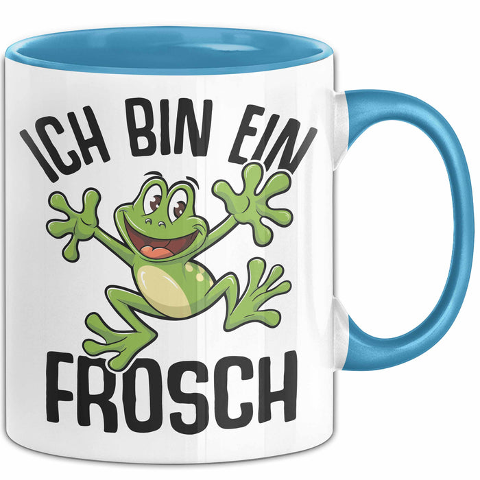 Frosch-Liebhaber Tasse Geschenk Ich Bin Ein Frosch Jungs Blau Trendation