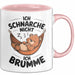 Schlafendes Bier Tasse Geschenk Lustige Geschenkidee Spruch Ich Schnarche Nicht Ich Brumme Rosa Trendation
