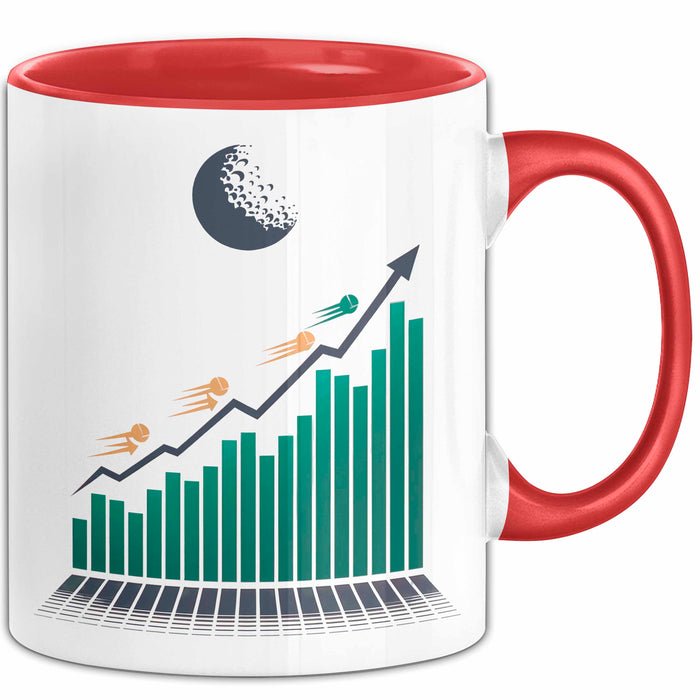 Investor Tasse Geschenkidee für Finanz und Wachstumsfans Rot Trendation