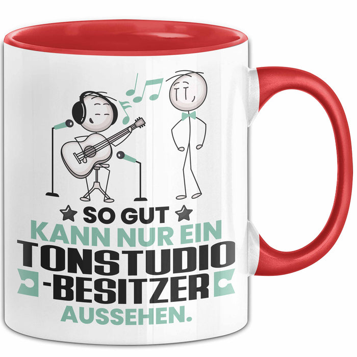 Tonstudio-Besitzer Geschenk Tasse So Gut Kann Nur Ein Tonstudio-Besitzer Aussehen Geschenkidee Kaffee-Becher Rot Trendation