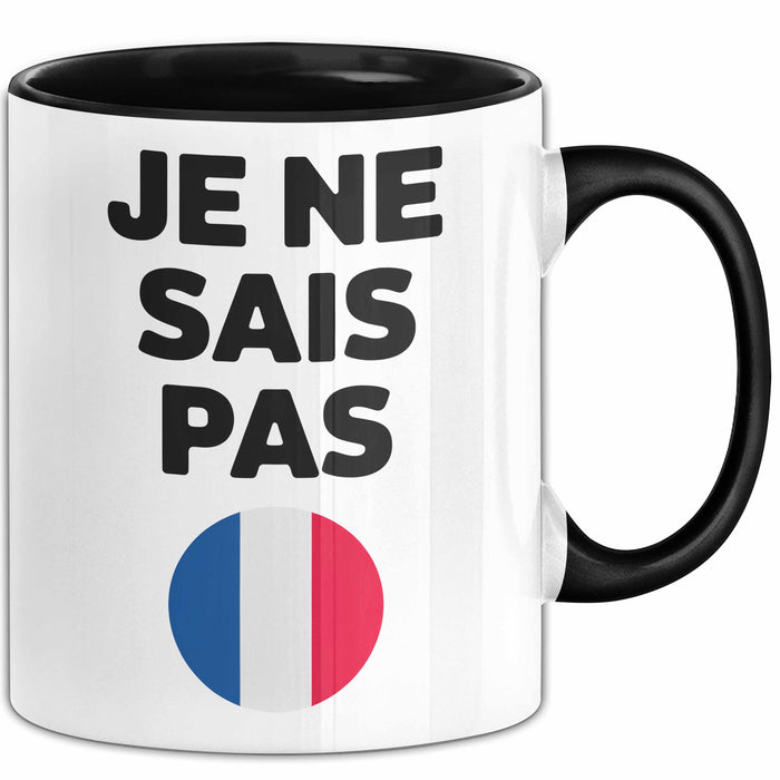 Französischlehrer Schüler Unterricht Tasse Geschenk Lustige Geschenkidee Spruch Je Ne Sais Pas Trendation