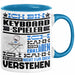 Keyboard-Spieler Geschenk Tasse Geschenkidee für Keyboard-Spieler Geburtstag Lustig Ich Bin Keyboard-Spieler Ich Kann Es Dir Erklären Aber Nicht Für Dich Verstehen Blau Trendation