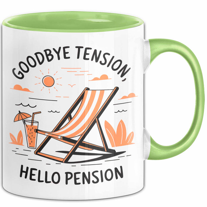 Ruhestand Tasse Geschenk Lustige Geschenkidee Spruch Für Entspanntes Leben Liebhaber Grün Trendation