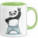 Panda Rock Musikliebhaber Musiker Tasse Geschenk Lustige Geschenkidee Spruch Grün Trendation