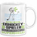 Eishockeyspieler Geschenk Tasse Ich Bin Eishockeyspieler Aber Sag Doch Einfach Superheld Lustige Geschenkdiee für Eishockeyspieler Kaffee-Becher Weiß Trendation