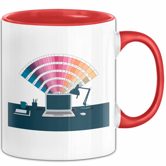 Grafik Designer Tasse Geschenk Lustige Geschenkidee Spruch Für Visuelle Kreative Rot Trendation