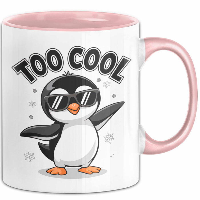Pinguin Tier Tasse Geschenkidee Zu Cool für Vogel Fans Rosa Trendation