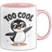 Pinguin Tier Tasse Geschenkidee Zu Cool für Vogel Fans Rosa Trendation