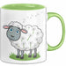 Schaf Tier Bauer Tasse Becher Geschenk Lustige Geschenkidee Spruch Grün Trendation