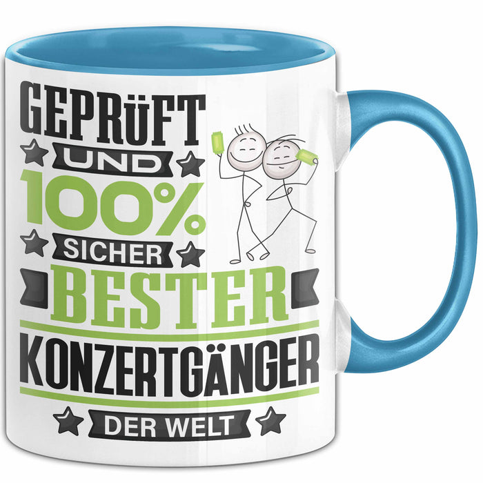 Konzertgänger Geschenk Lustiger Spruch für Konzertgänger Geschenkidee Bester Konzertgänger Der Welt Blau Trendation