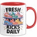 Sneakerhead Tasse Geschenk Lustige Geschenkidee Spruch Für Schuh Sammler Rot Trendation