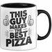 Pizzabäcker Tasse Geschenk Macht die beste Pizza Koch Spruch Trendation