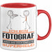 Fotograf Geschenk Tasse Ich Bin Fotograf Aber Sag Doch Einfach Superheld Lustige Geschenkdiee für Fotograf Kaffee-Becher Rot Trendation