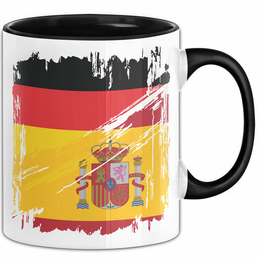 Deutsch Spanier Tasse Geschenk Lustiger Becher Geschenkidee Spanien Kaffee-Becher Trendation