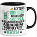 Aquarium-Hobbyist Geschenk Tasse Lustiger Spruch Erheben Sie Sich Der Aquarium-Hobbyist Betritt den Raum Schwarz Trendation