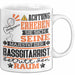 Bassgitarrist Geschenk Tasse Lustiger Spruch Erheben Sie Sich Der Bassgitarrist Betritt den Raum Weiß Trendation
