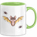 Vampir Fledermaus Halloween Feier Tasse Geschenk Lustige Geschenkidee Spruch Grün Trendation