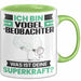 Vogelbeobachter Tasse Geschenk für Vogelbeobachter Geburtstag Lustiger Spruch Kaffee-Becher Was Ist Deine Superkraft Grün Trendation