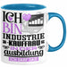 Industriekauffrau Ausbildung Start Geschenk Tasse Ich Bin Industriekauffrau In Der Ausbildung Ich Darf Das Kaffee-Becher Geschenkidee Blau Trendation