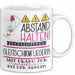 Gleitschirmfliegerin Tasse Geschenk Lustig Abstand Halten Hochleistungs-Gleitschirmfliegerin Mit Drang Zur Perfektion Bei Der Arbeit Weiß Trendation