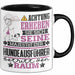 Hundeausführer Geschenk Tasse Lustiger Spruch Erheben Sie Sich Der Hundeausführer Betritt den Raum Schwarz Trendation