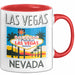 Las Vegas Nevada USA Tasse Geschenk Lustige Geschenkidee Spruch Rot Trendation