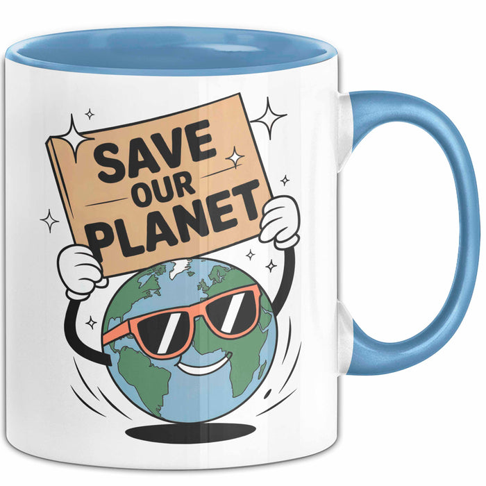 Klima Aktivist Tasse Geschenk Lustige Geschenkidee Spruch Für Planeten Verteidiger Blau Trendation