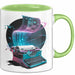 Sci Fi Autor Tasse Geschenkidee für Zukunftswelten Grün Trendation