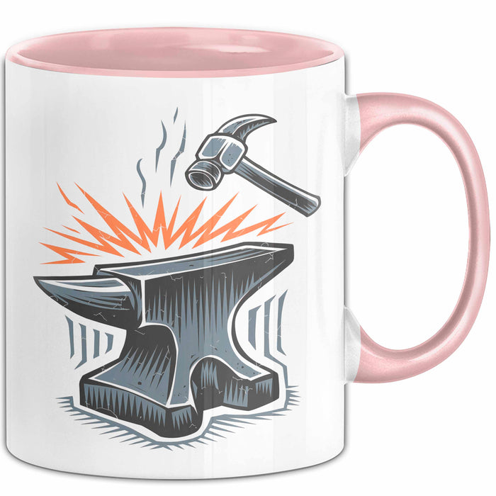 Schmied Tasse Geschenkidee Metallarbeiter Lustiger Spruch Geschenkidee Lustig Rosa Trendation