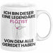Flötist Geschenk Tasse Lustige Geschenkidee Geburtstag für Flötist Ich Bin Dieser Legendäre Flötist Von Dem Alle Geredet Haben Kaffee-Becher Weiß Trendation