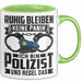 Polizist Tasse Geschenk Ruhig Bleiben Ich Bin Polizist Und Regel Das Geschenkidee Polizei Grün Trendation