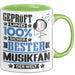 Musikfan Geschenk Lustiger Spruch für Musikfan Geschenkidee Bester Musikfan Der Welt Grün Trendation