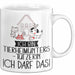 Geschenk für Tierheimunterstützerin Tasse Lustige Geschenkidee Geburtstag Ich Bin Tierheimunterstützerin Ich Darf Das Weiß Trendation