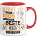 Beste Live-Musik-Fan Der Welt Tasse Geschenk für Eine Live-Musik-Fan Geprüft Und Sicher Geschenkidee Geburtstag Weihnachten Rot Trendation