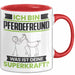 Pferdefreund Tasse Geschenk für Pferdefreund Geburtstag Lustiger Spruch Kaffee-Becher Was Ist Deine Superkraft Rot Trendation