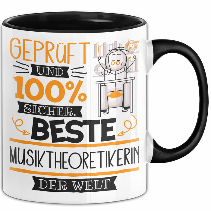Beste Musiktheoretikerin Der Welt Tasse Geschenk für Eine Musiktheoretikerin Geprüft Und Sicher Geschenkidee Geburtstag Weihnachten Trendation